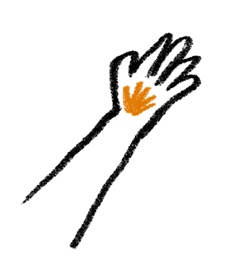 Hand with mark